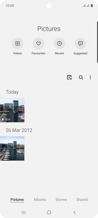 Press Albums and go to the required folder. Press Albums and go to the required folder.