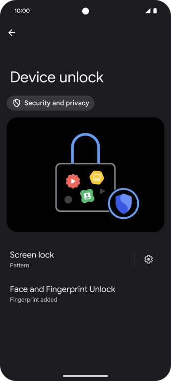 Press Screen lock and key in the additional lock code you created earlier.