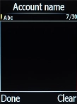 Highlight the field below 'Account name' and key in the required name.