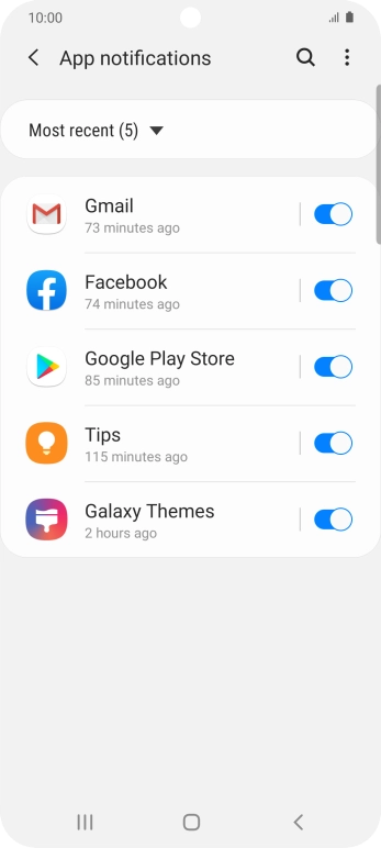 Press the drop down list. Press the drop down list.