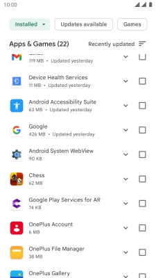 Press the required app.