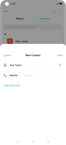 Press Number and key in the required phone number.