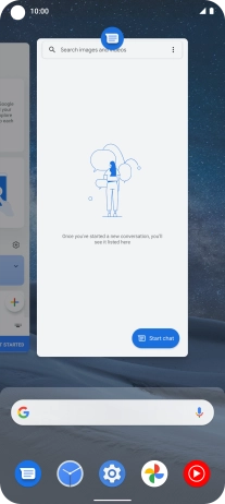 Slide your finger right on the screen.