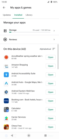 Press the required app.