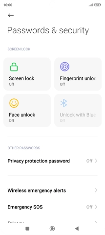 Press Fingerprint unlock.
