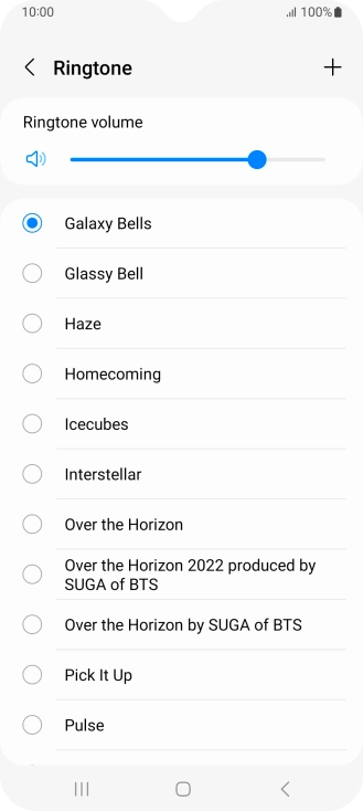 Press the required ringtones to hear them.