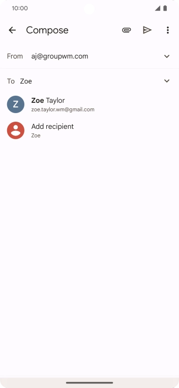 Press the required contact. Press the required contact.