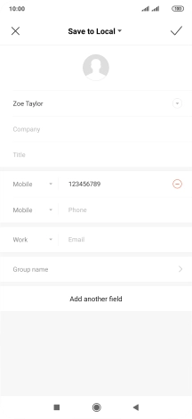 Press the confirm icon.