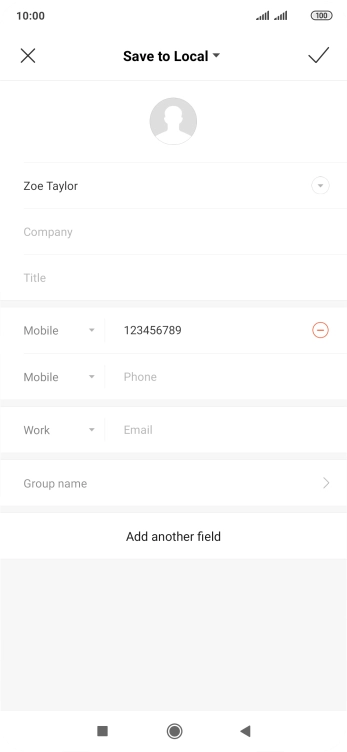 Press the confirm icon.