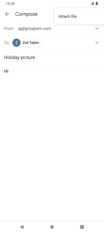 Press Attach file and go to the required folder.