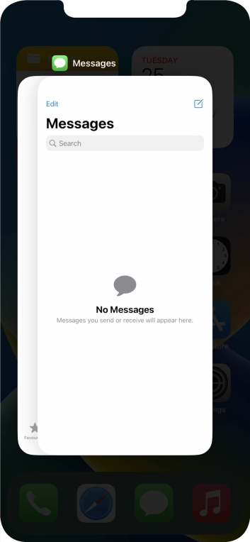 Slide upwards on the required application to end it. Slide upwards on the required application to end it.