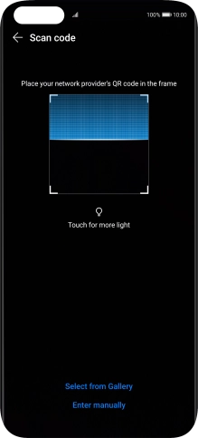 Place the QR code you've received inside the phone camera frame to scan the code.