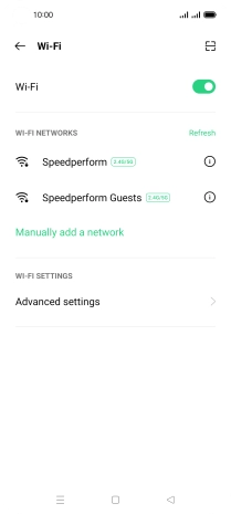 Press Advanced settings.