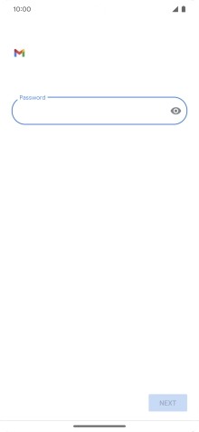 Press the field below 'Password' and key in the password for your email account.
