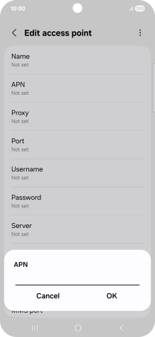 Key in mobile.o2.co.uk and press OK.