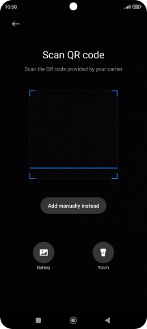 Place the QR code you've received inside the phone camera frame to scan the code.