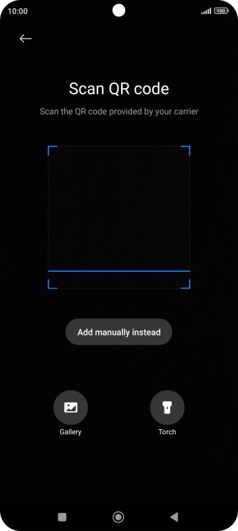 Place the QR code you've received inside the phone camera frame to scan the code.