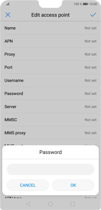 Key in password and press OK. Key in password and press OK.