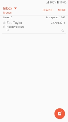 Press the new email icon.