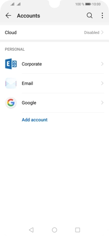 Press the menu icon.