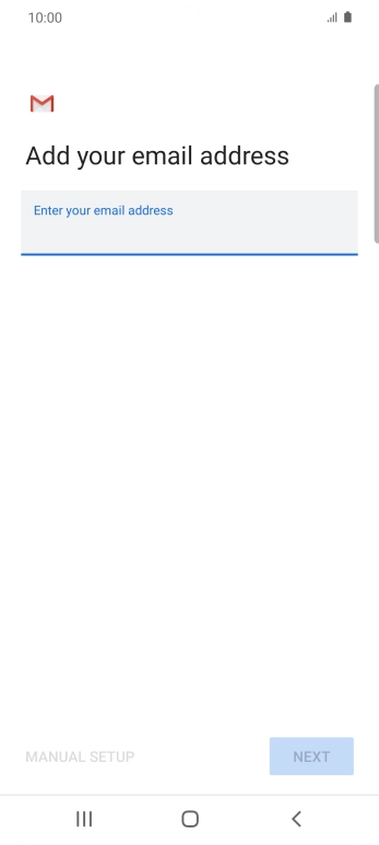 Press the field below 'Enter your email address' and key in your email address. Press the field below 'Enter your email address' and key in your email address.