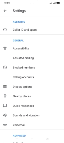 Press Calling accounts.