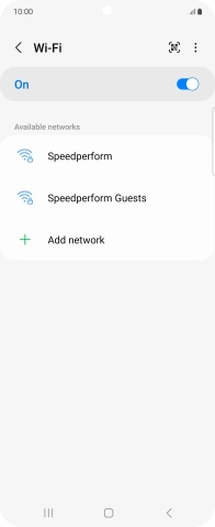 Press the required WiFi network.