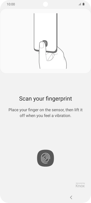 Follow the instructions on the screen to create the phone lock code using your fingerprint.