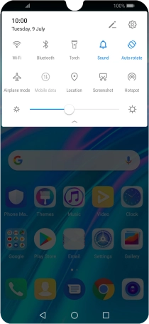 Press Airplane mode to turn the function on or off.
