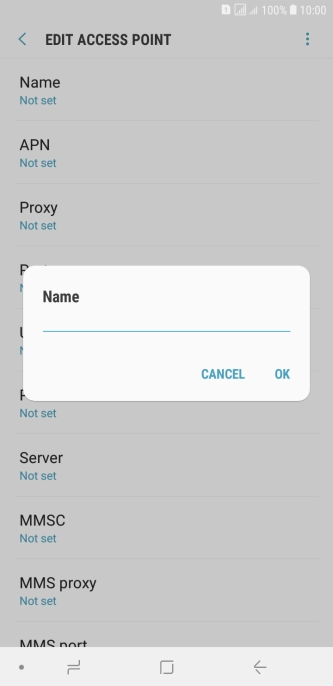 Key in O2 UK Internet and press OK.
