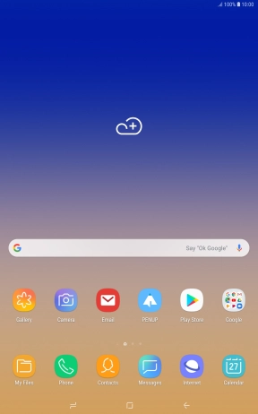 Slide your finger downwards starting from the top of the screen.