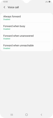 Press the required divert type.
