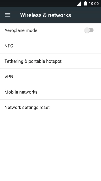 Press Tethering & portable hotspot.