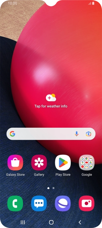 Slide your finger upwards on the screen.