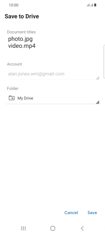 Press the field below 'Folder' and go to the required folder.