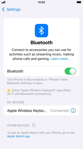 Press the Home key to return to the home screen.