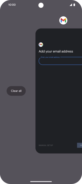 Press Clear all.