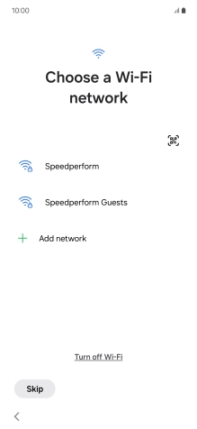 Press the required WiFi network.