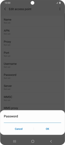 Key in password and press OK.