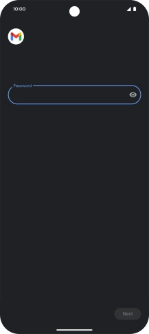 Press the field below 'Password' and key in the password for your email account.