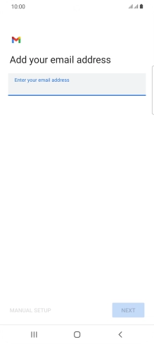Press the field below 'Enter your email address' and key in your email address.