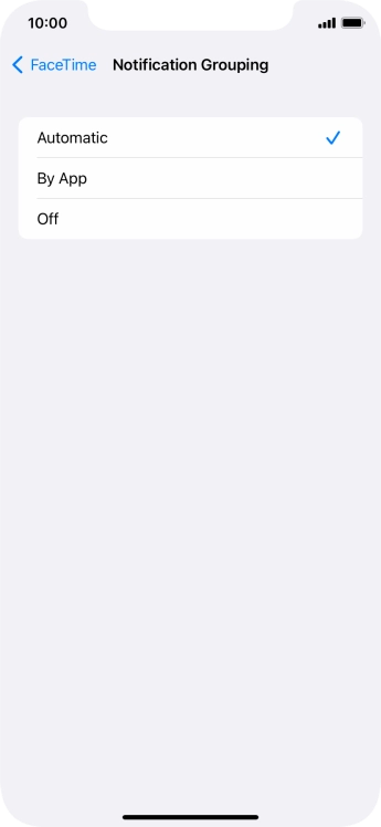 Press the required setting. Press the required setting.
