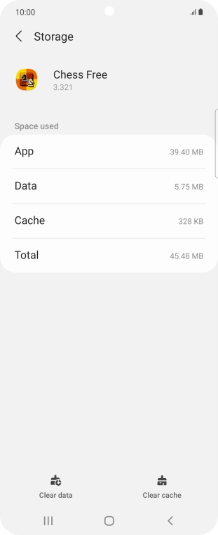 Press Clear cache.