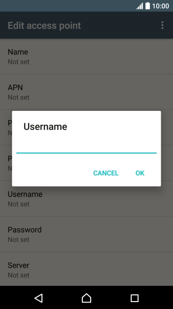 Key in o2wap and press OK.