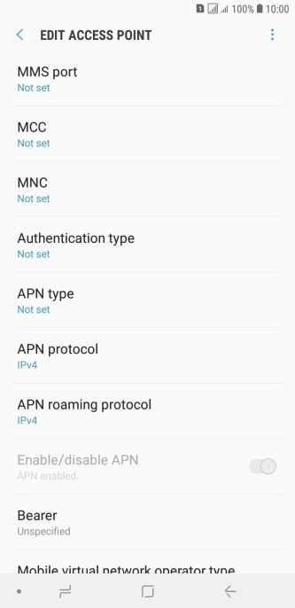 Press MMS port. Press MMS port.