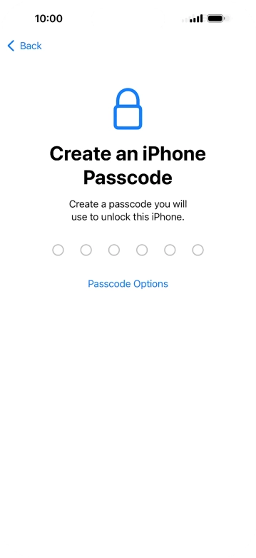 Press Passcode Options. Press Passcode Options.
