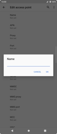 Key in O2 UK Internet and press OK.