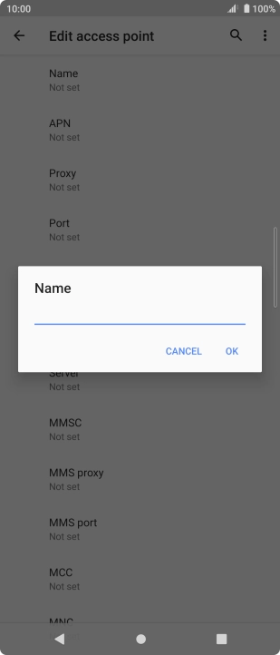 Key in O2 UK Internet and press OK.