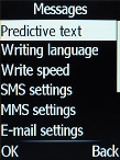 Select SMS settings.