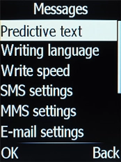 Select SMS settings.